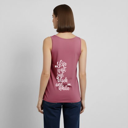 LiNBW. Tank Top Premium White Edition Life is not just black and white - Mauve