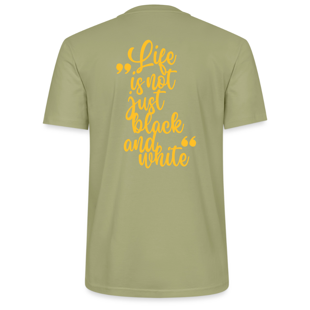 LiNBW. Unisex T-Shirt Premium Crew Yellow Edition Life is not just black and white - LiNBW.