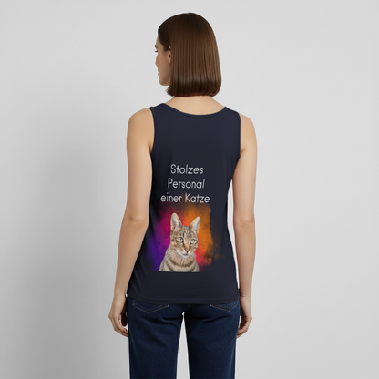 Pedro´s Tank Top Premium Stolzes Personal einer Katze CAT MOM Black Edition - Navy