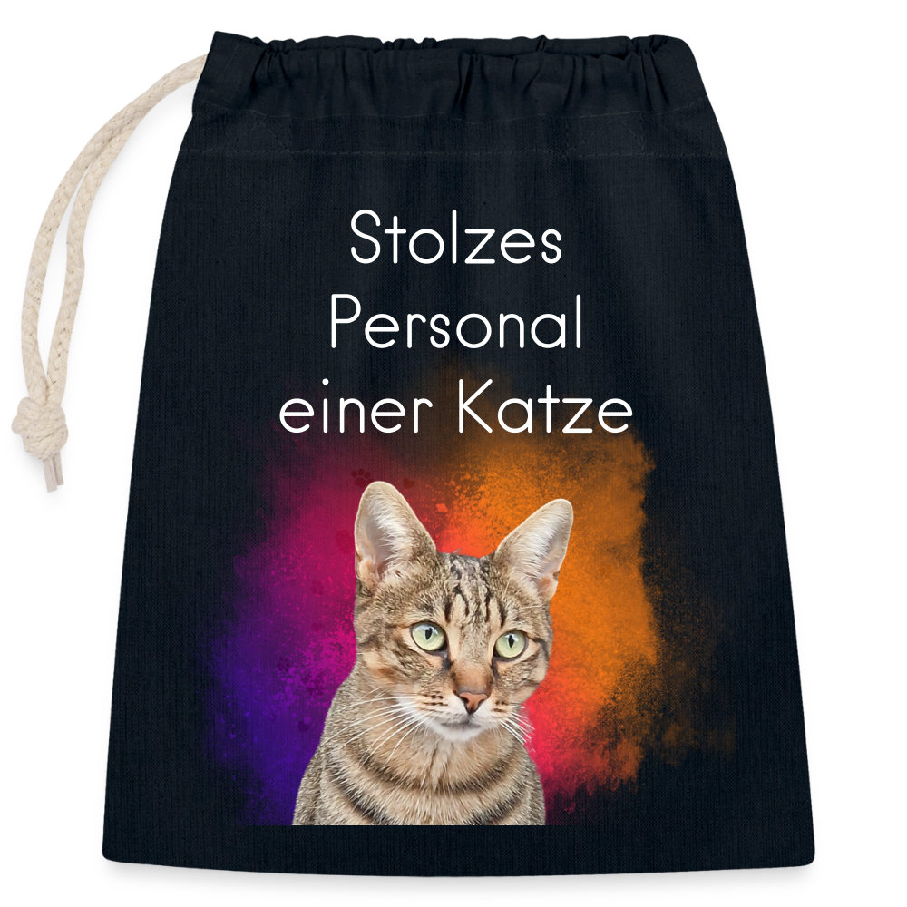 Pedro´s Baumwollbeutel Stolzes Personal einer Katze White Edition - Navy