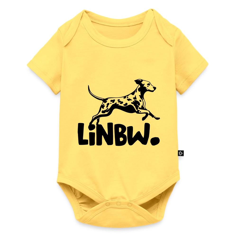 LiNBW. Kurzarm-Body Black Edition - Pastellgelb
