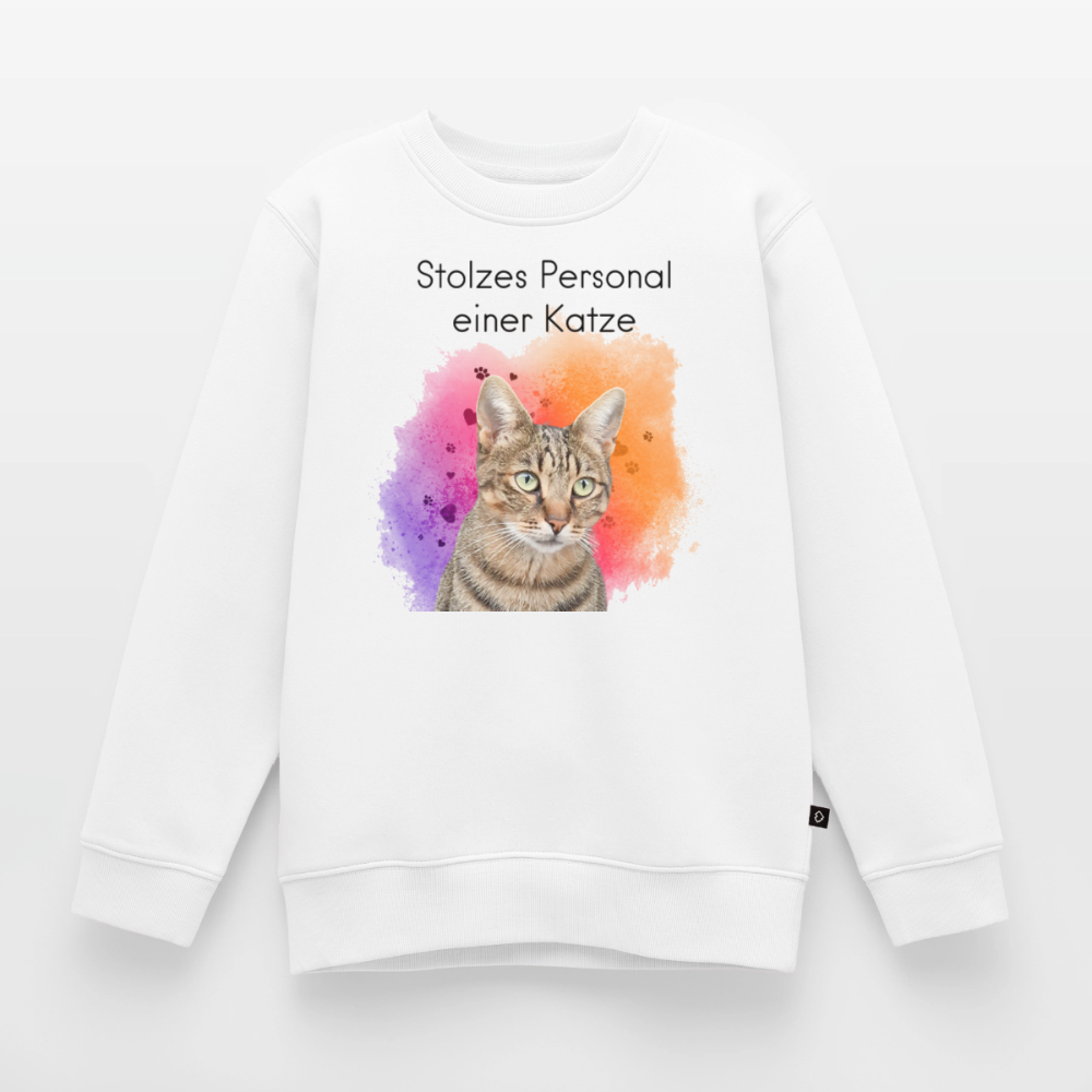Pedro's Pullover Stolzes Personal einer Katze Black Edition - Weiß