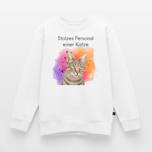 Pedro's Pullover Stolzes Personal einer Katze Black Edition - Weiß