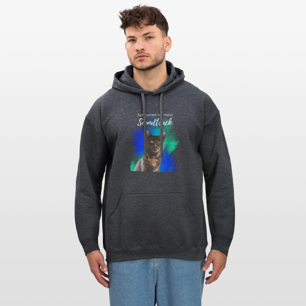 Nala's Hoodie Schnurren ist mein Soundtrack White Edition - Dunkelgrau meliert