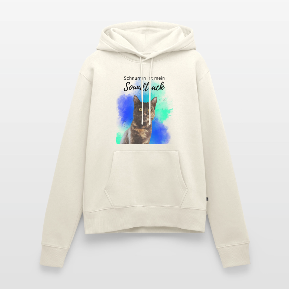 Nala's Hoodie Schnurren ist mein Soundtrack Black Edition - Naturweiß
