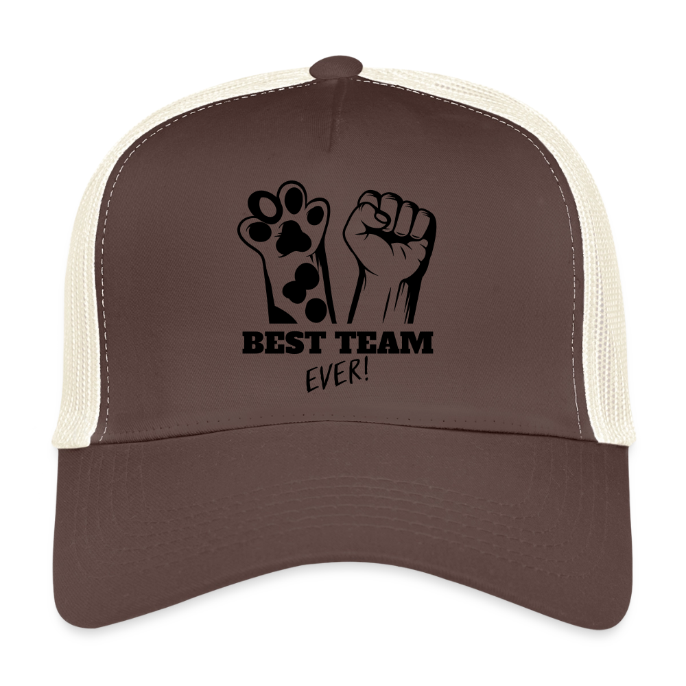 Best Team Ever Trucker Cap - Braun/Beige