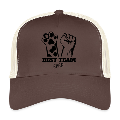 Best Team Ever Trucker Cap - Braun/Beige
