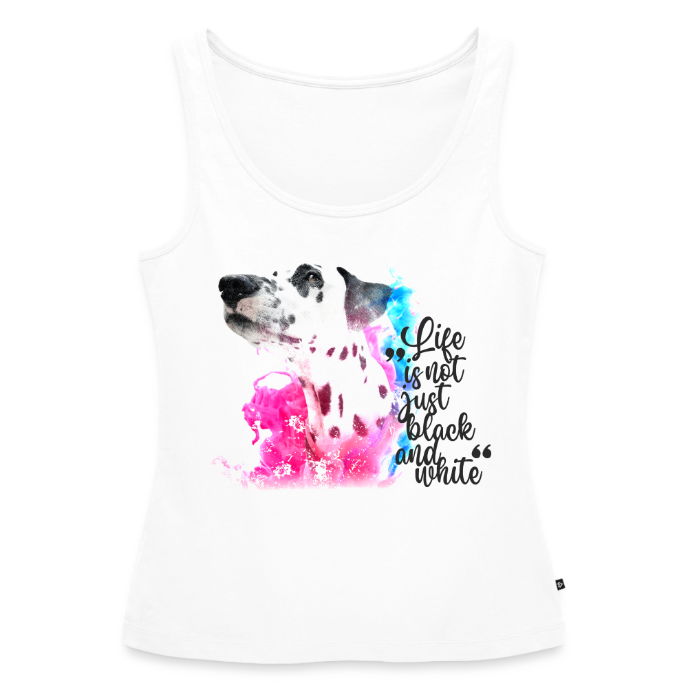 Boa´s Tank Top Premium Splash Life is not just black and white Edition Black - Weiß