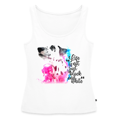 Boa´s Tank Top Premium Splash Life is not just black and white Edition Black - Weiß