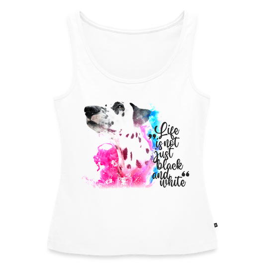 Boa´s Tank Top Premium Splash Life is not just black and white Edition Black - Weiß