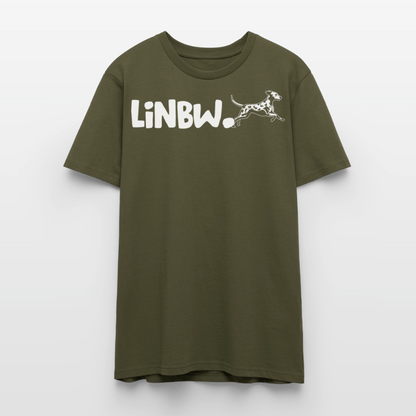 LiNBW. Unisex T-Shirt Premium Crew White Edition Life is not just black and white - Khaki