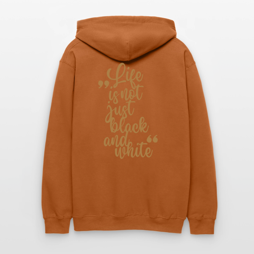 LiNBW. Crew Hoodie Brown Edition Life is not just black and white - Athletic Orange