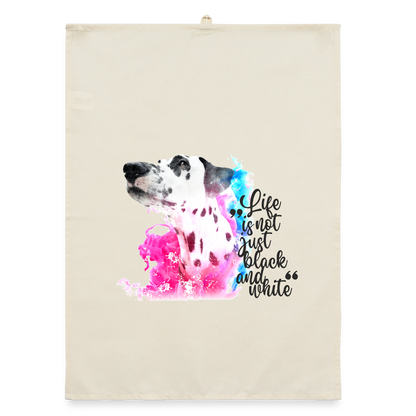 Boa´s Geschirrtuch Splash Life is not just black and white Edition Black - LiNBW.