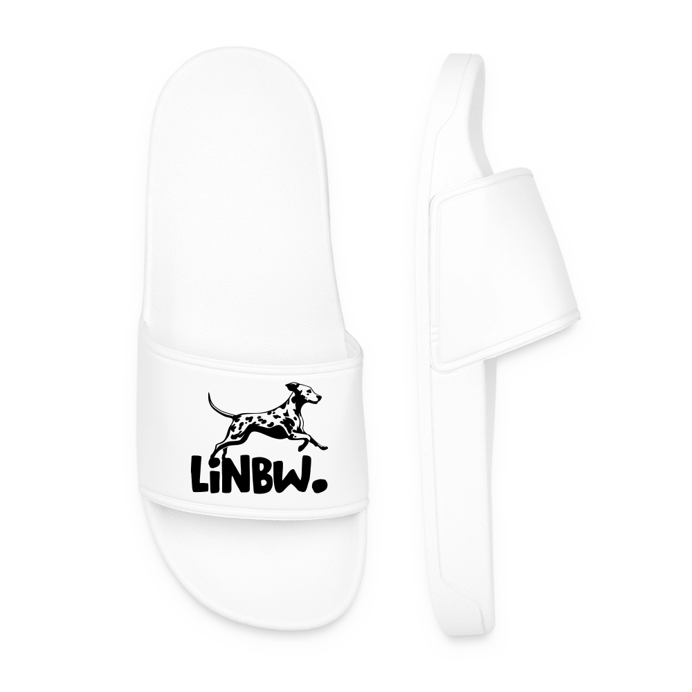 LiNBW. Badelatschen für Männer Black Edition - Weiß