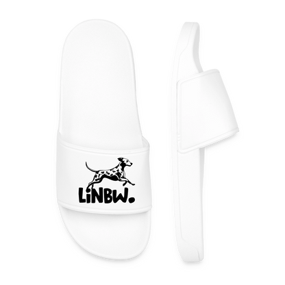 LiNBW. Badelatschen für Männer Black Edition - Weiß