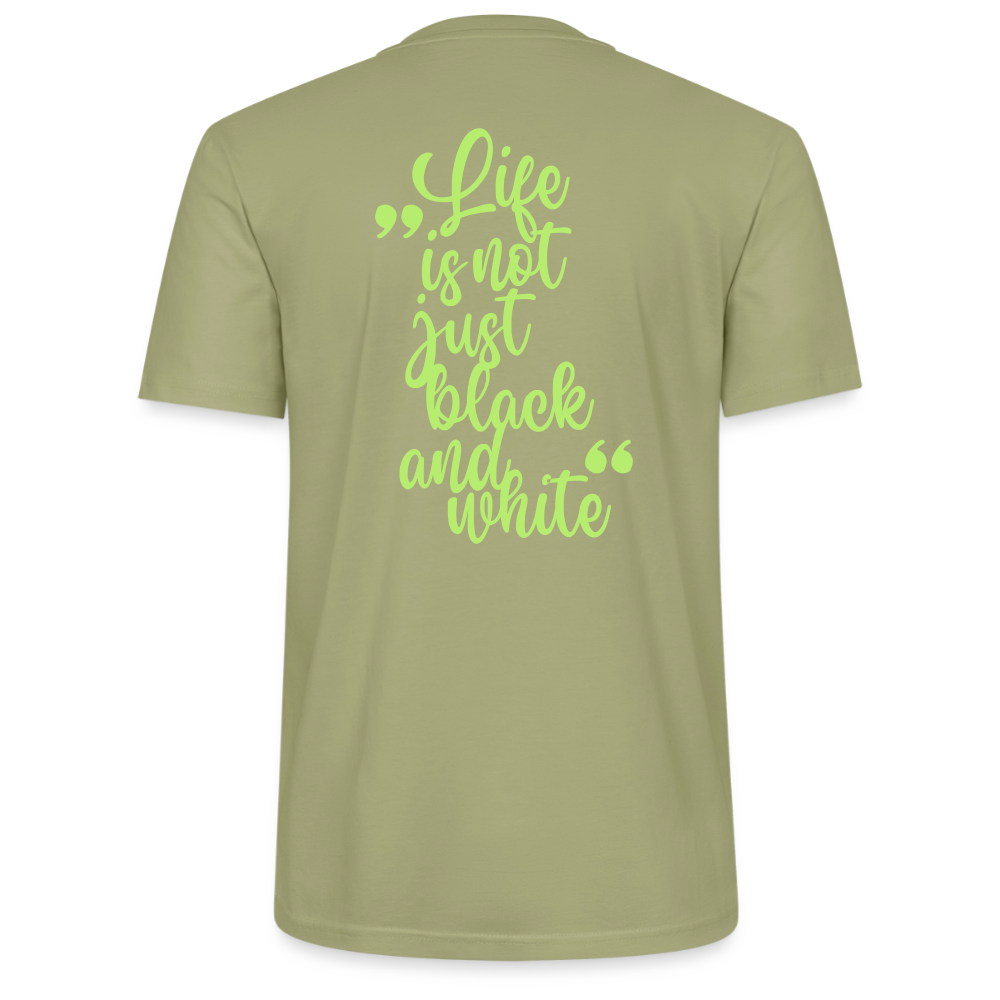 LiNBW. Unisex T-Shirt Premium Crew Green Edition Life is not just black and white - LiNBW.