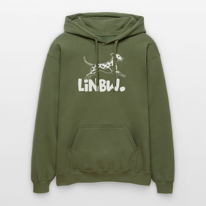 LiNBW. Hoodie White Edition - Militärgrün