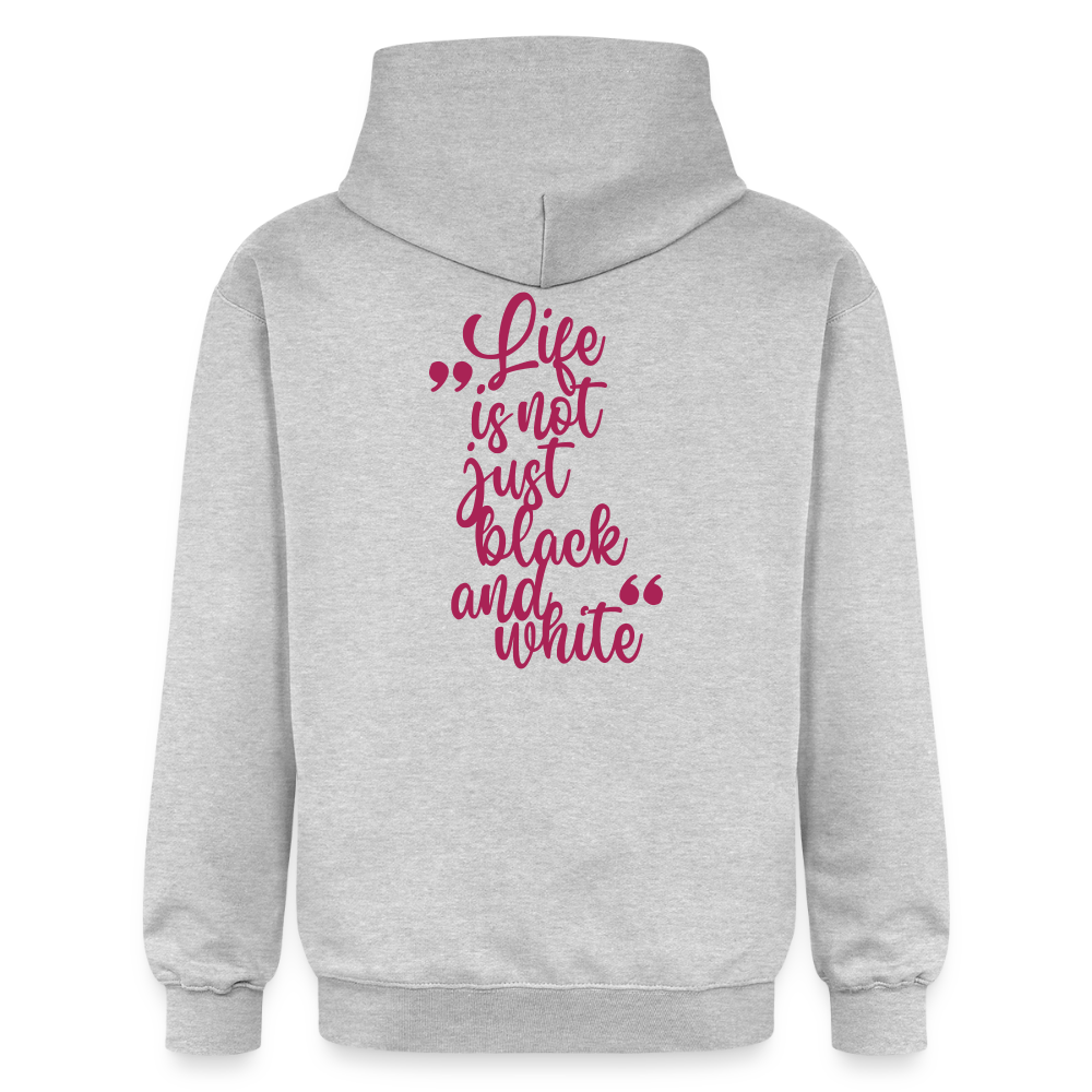 LiNBW. Crew Hoodie Pink Edition Life is not just black and white - Hellgrau meliert