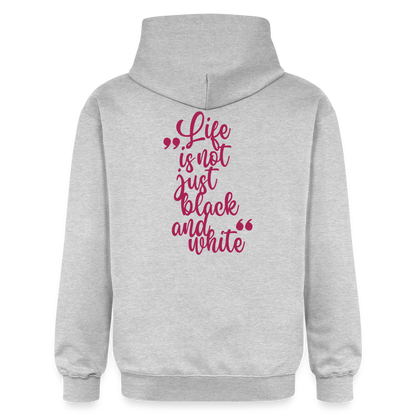 LiNBW. Crew Hoodie Pink Edition Life is not just black and white - Hellgrau meliert