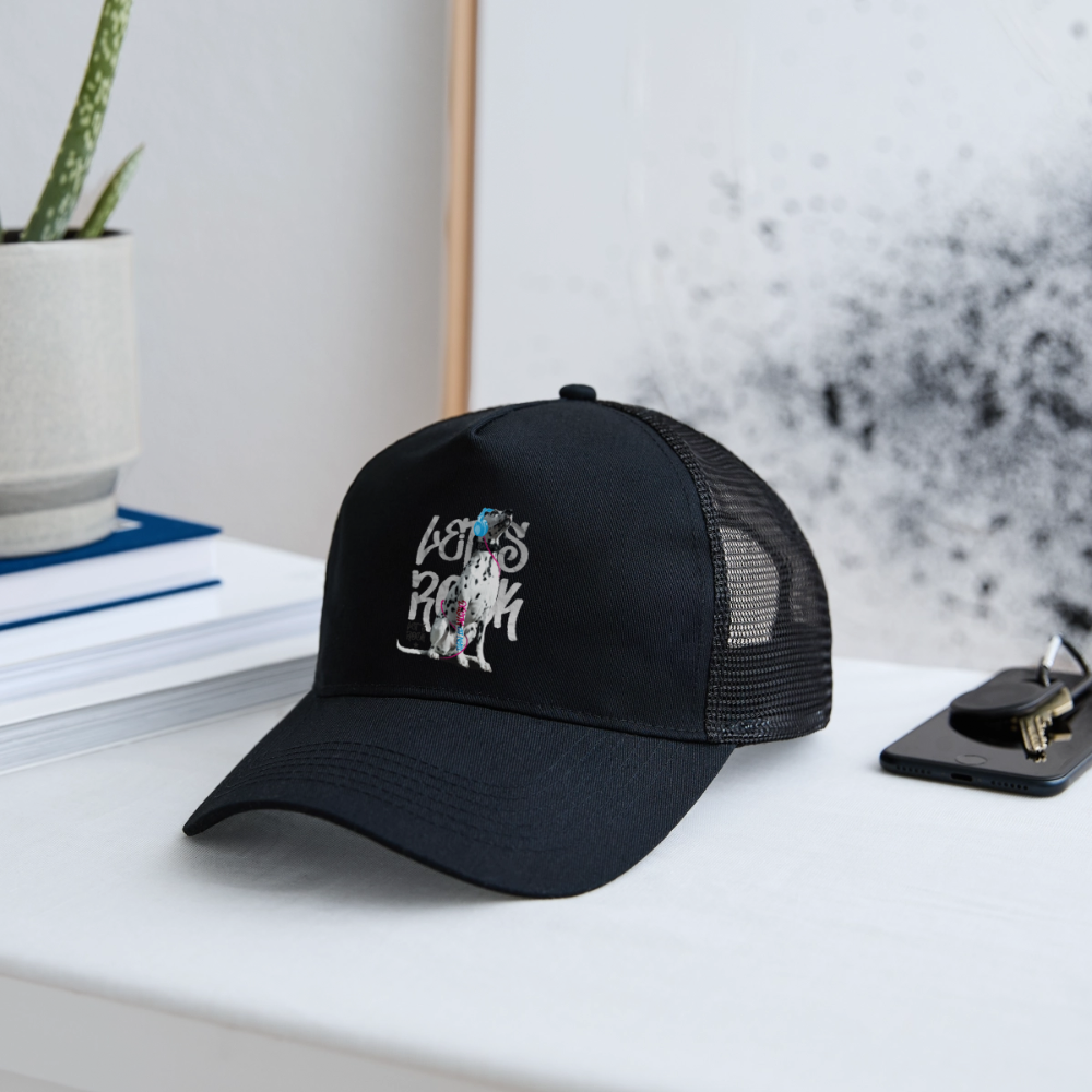 Boa´s Trucker Cap Let´s Rock - Schwarz/Schwarz