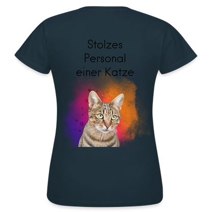 Pedro's T-Shirt CAT MOM Stolzes Personal einer Katze Black Edition - Navy