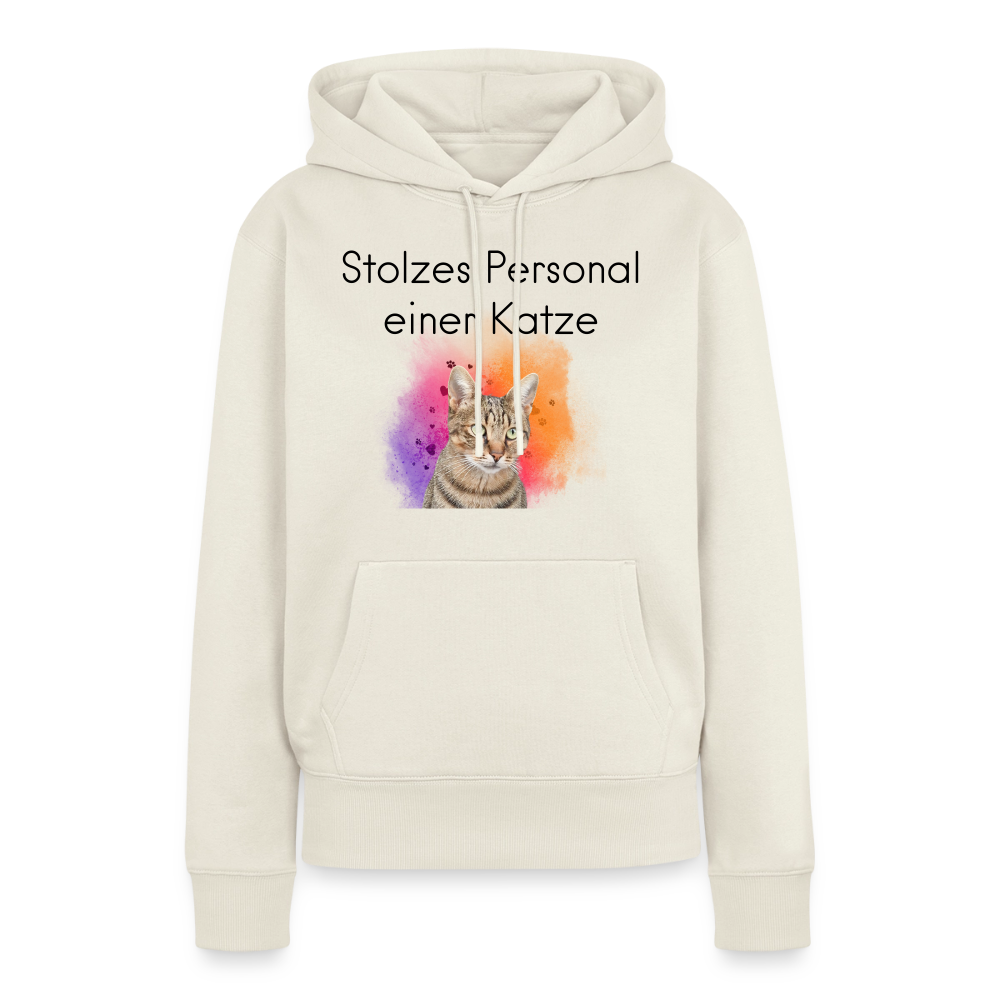 Pedro's Hoodie Stolzes Personal einer Katze Black Edition - Naturweiß