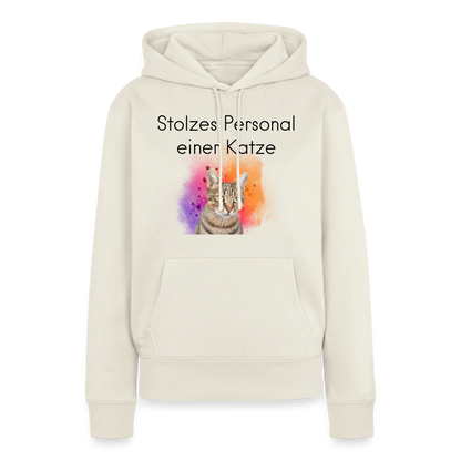 Pedro's Hoodie Stolzes Personal einer Katze Black Edition - Naturweiß