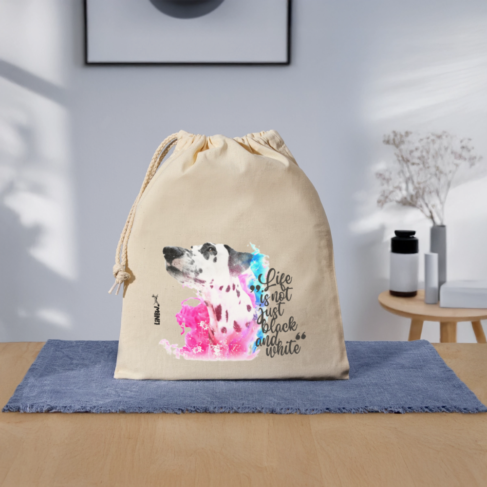 Boa´s Baumwollbeutel Life is not just black and white Edition Black - Natur