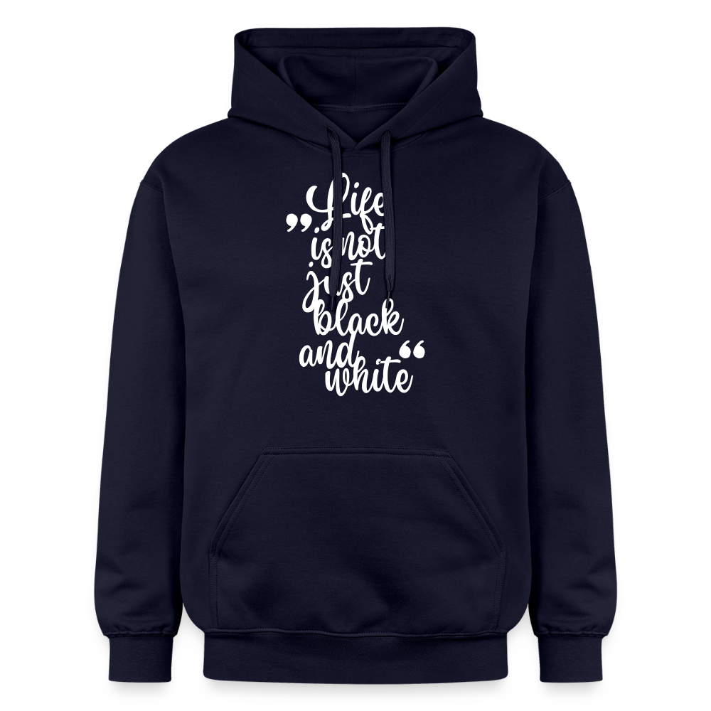Life is not just black and white Hoodie White Edition - Navy