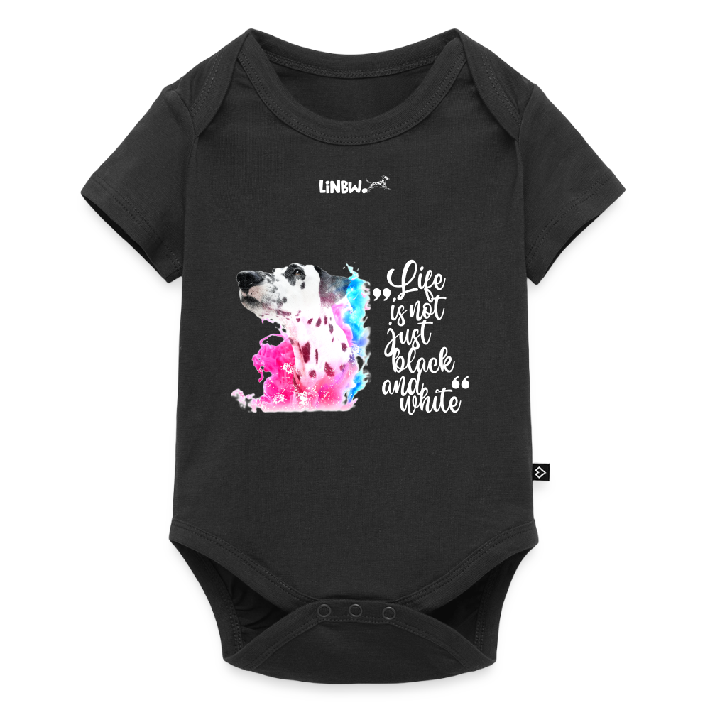 Boa´s Kurzarm-Body Splash Life is not just black and white Edition White - Schwarz