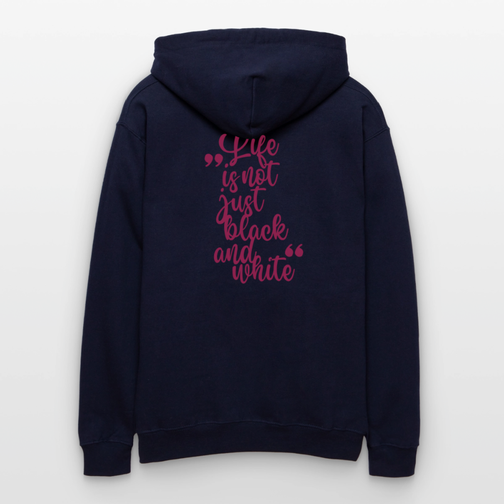 LiNBW. Crew Hoodie Pink Edition Life is not just black and white - Navy