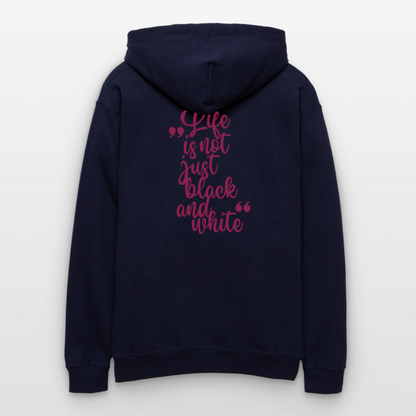 LiNBW. Crew Hoodie Pink Edition Life is not just black and white - Navy