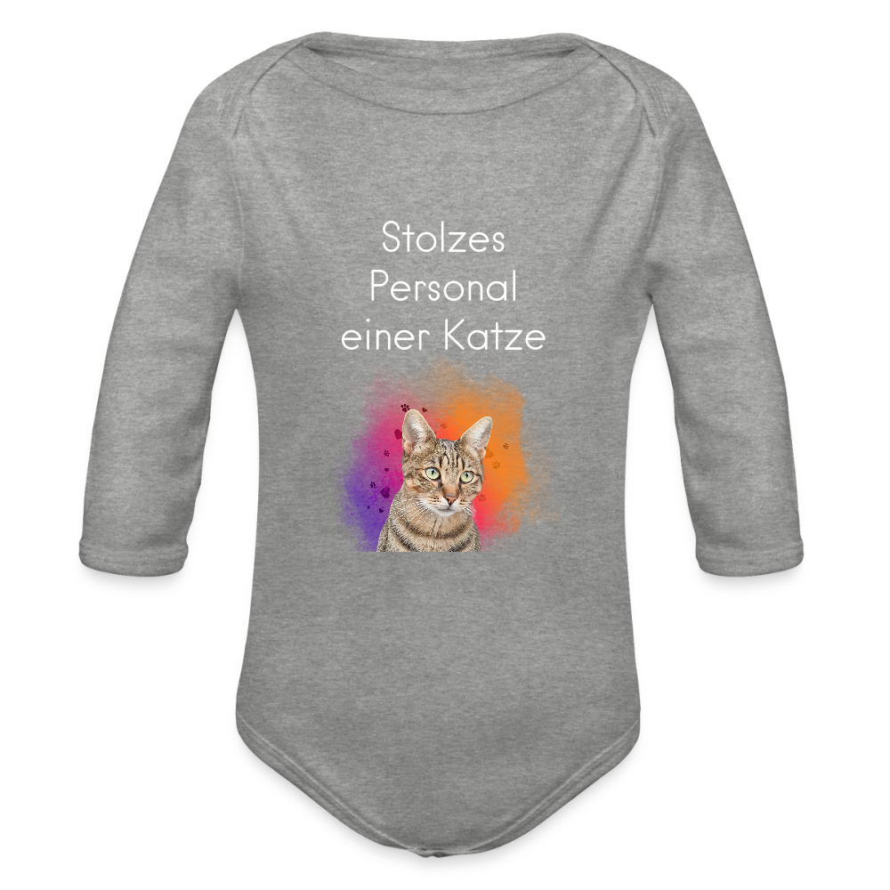 Pedro´s Langarm-Body Stolzes Personal einer Katze White Edition - LiNBW.