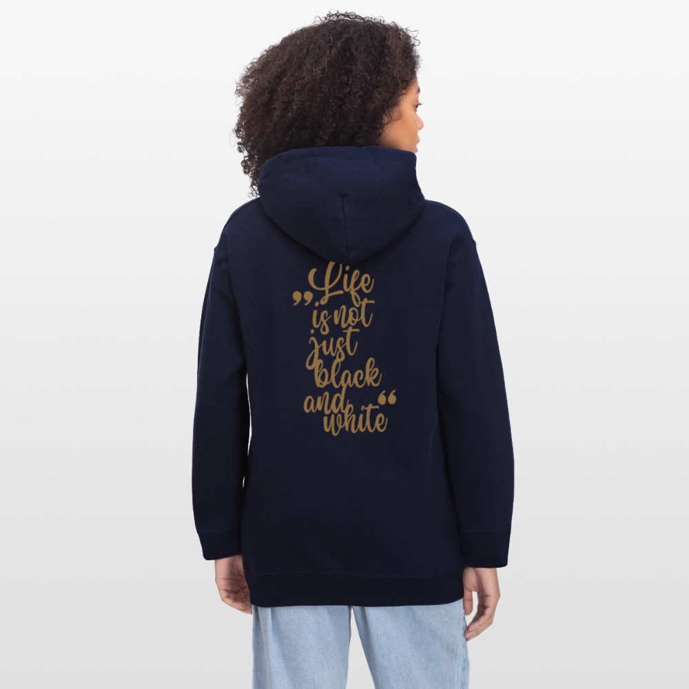 LiNBW. Crew Hoodie Brown Edition Life is not just black and white - Navy