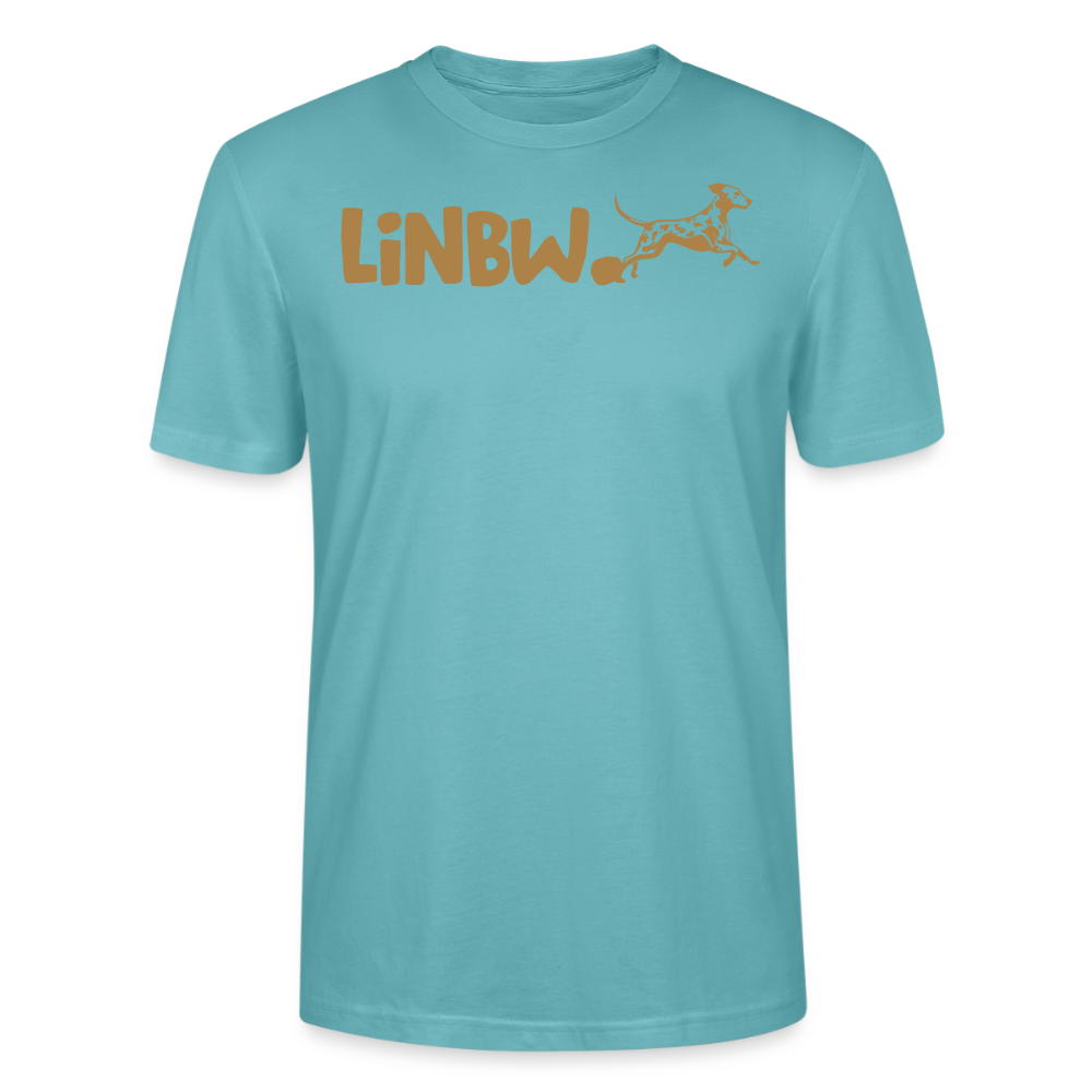 LiNBW. Unisex T-Shirt Premium Crew Brown Edition Life is not just black and white - Pastelltürkis