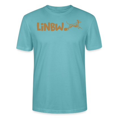LiNBW. Unisex T-Shirt Premium Crew Brown Edition Life is not just black and white - Pastelltürkis