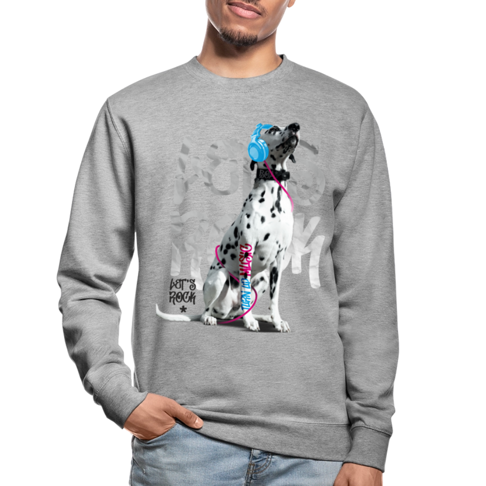 Boa's Classic Pullover Let's Rock - Weißgrau meliert