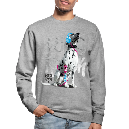 Boa's Classic Pullover Let's Rock - Weißgrau meliert