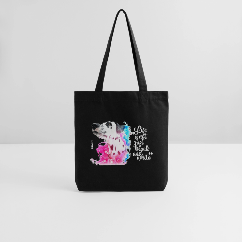 Boa´s Stoffbeutel Splash Edition White Life is not just black and white - Schwarz
