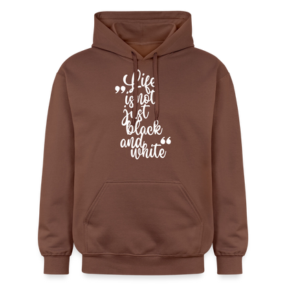Life is not just black and white Hoodie White Edition - Kakao