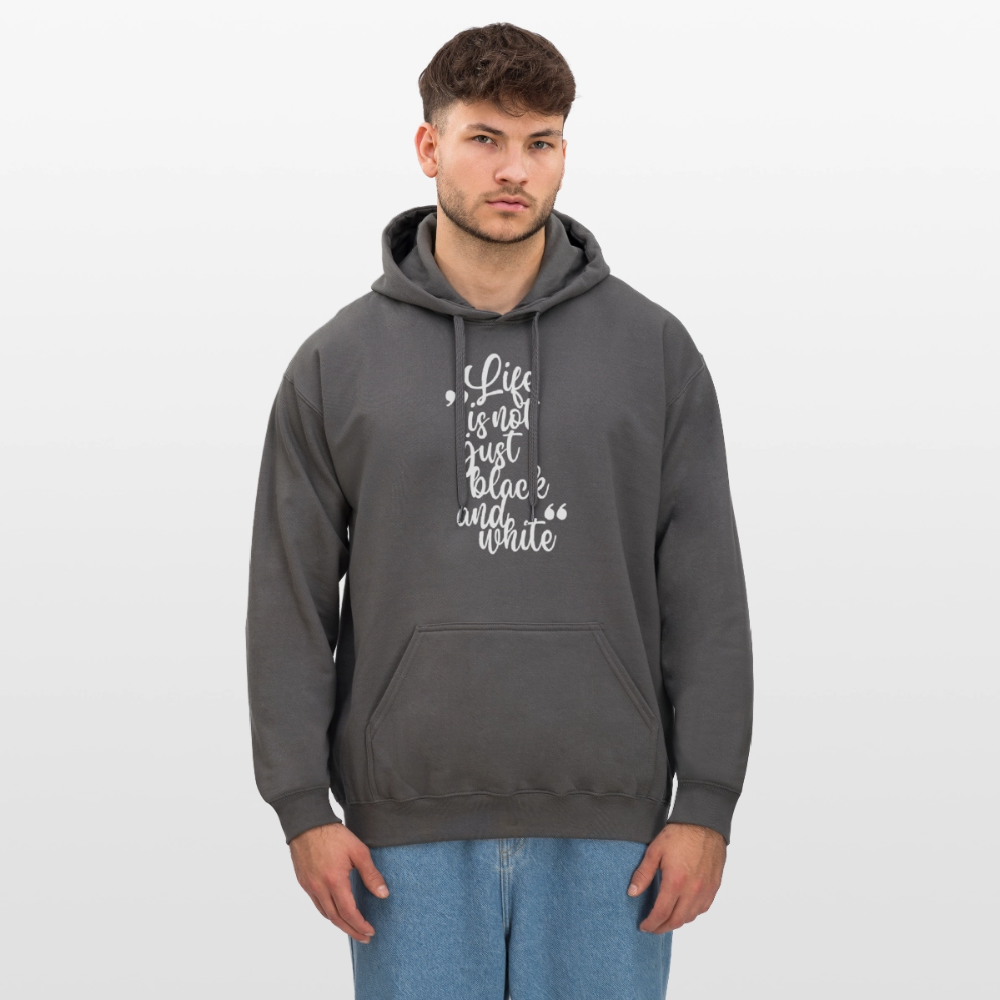 Life is not just black and white Hoodie White Edition - Dunkelgrau