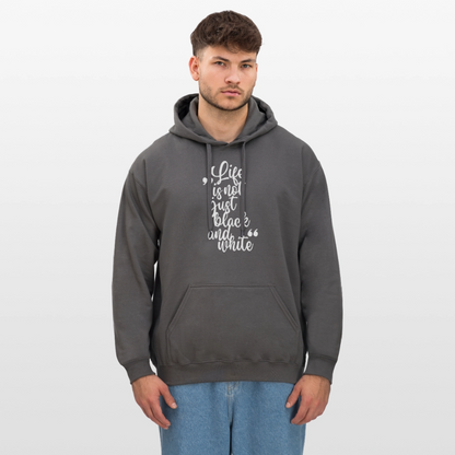 Life is not just black and white Hoodie White Edition - Dunkelgrau
