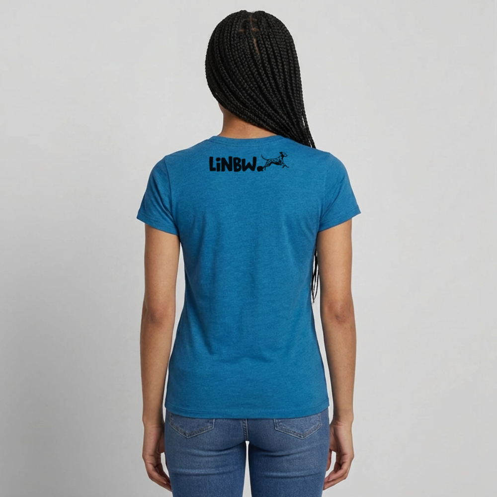 Life is not just black and white T-Shirt Black Edition - Antikblaues Saphir meliert