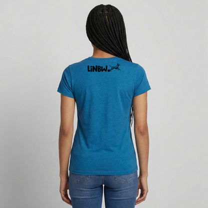 Life is not just black and white T-Shirt Black Edition - Antikblaues Saphir meliert