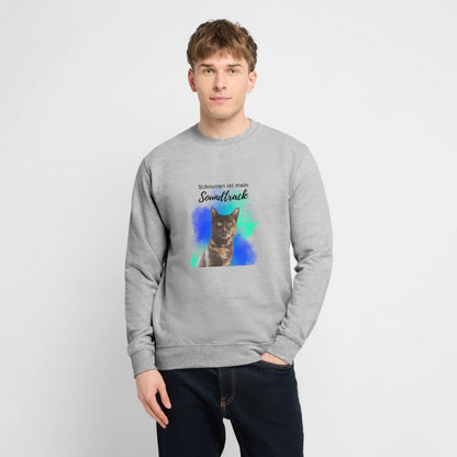 Nala's Classic Pullover Schnurren ist mein Soundtrack Black Edition - Weißgrau meliert