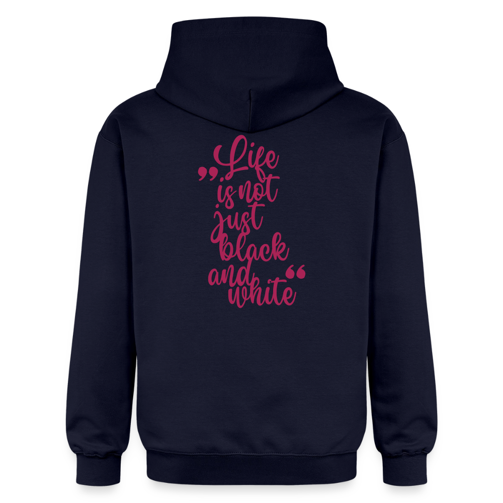 LiNBW. Crew Hoodie Pink Edition Life is not just black and white - Navy