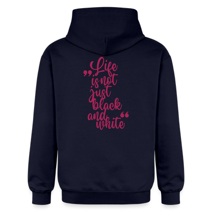 LiNBW. Crew Hoodie Pink Edition Life is not just black and white - Navy