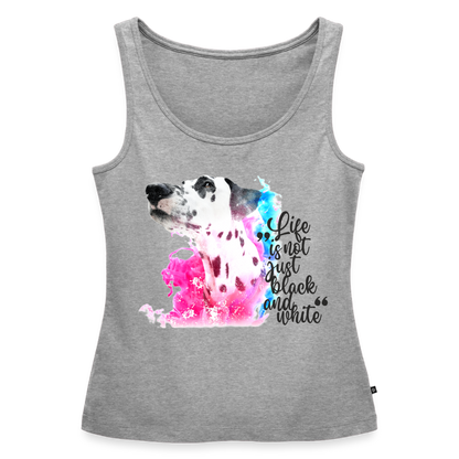 Boa´s Tank Top Premium Splash Life is not just black and white Edition Black - Grau meliert