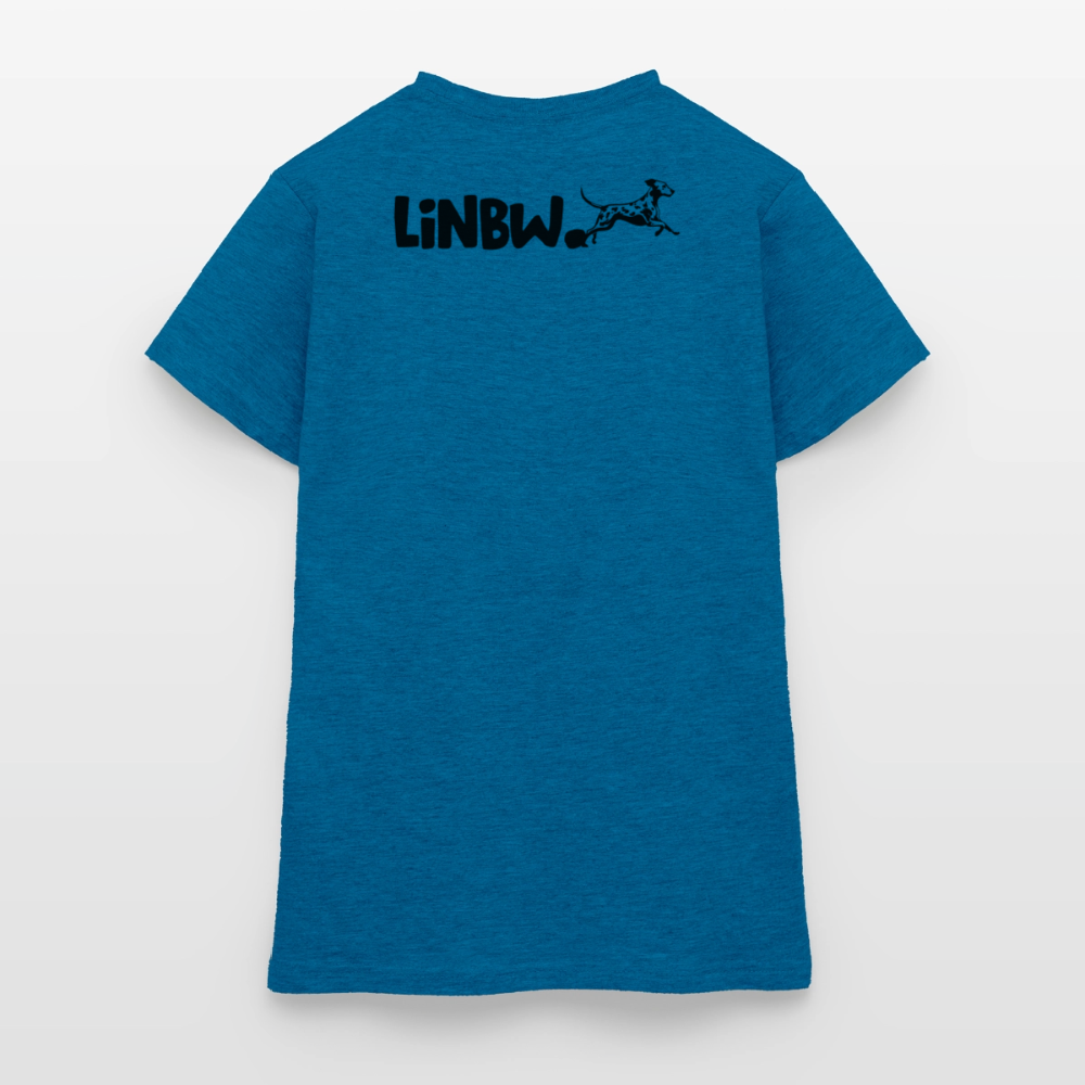 Life is not just black and white T-Shirt Black Edition - Antikblaues Saphir meliert