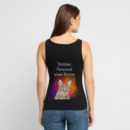 Pedro´s Tank Top Premium Stolzes Personal einer Katze CAT MOM Black Edition - Schwarz